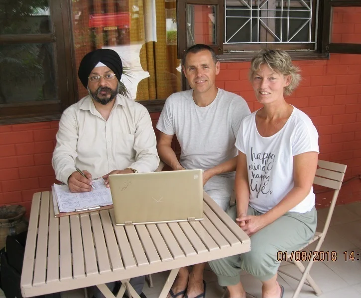 Indian Vedic Astrologer - Dr.A.S.Kalra with international clients from Netherlands