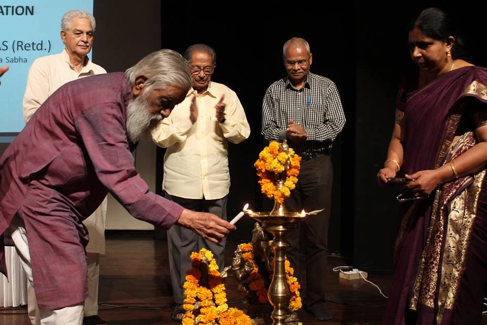 KN Rao - Renowned astrologer in India - doing Deep Prajjwalan in a function