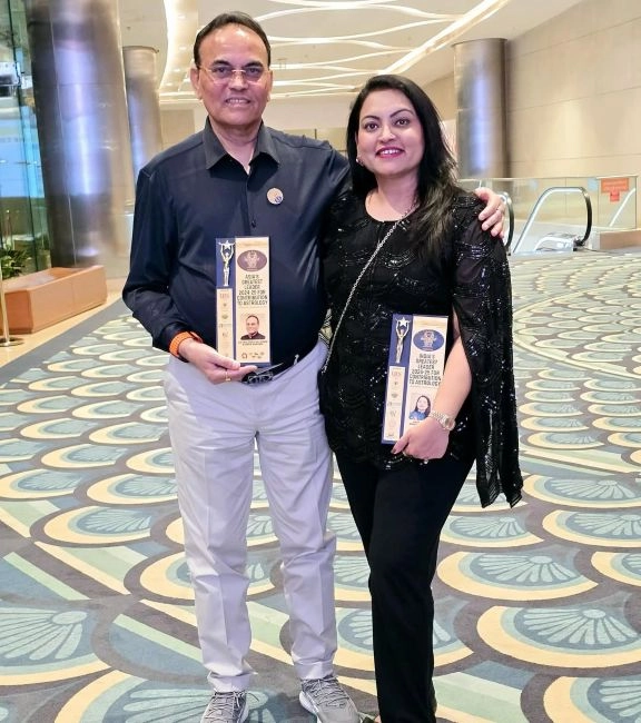 Prem Kumar Sharma  with his daughter